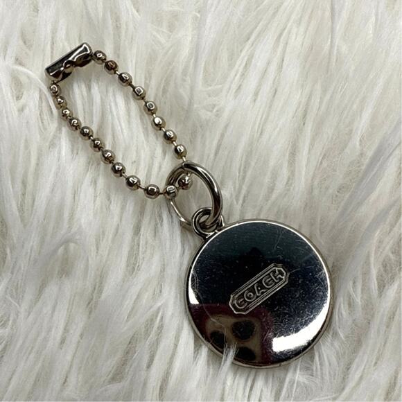 1" Coach Metal Circle Replacement Hangtag Hang Tag Bag Charm - Picture 2 of 2